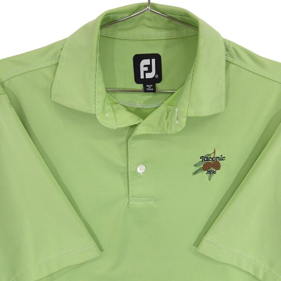 FootJoy Polo Mens Small Green Striped Performance Short Sleeve Taconic Golf Club - Picture 1 of 11